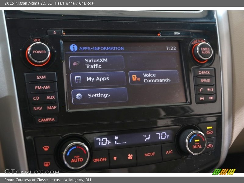 Pearl White / Charcoal 2015 Nissan Altima 2.5 SL