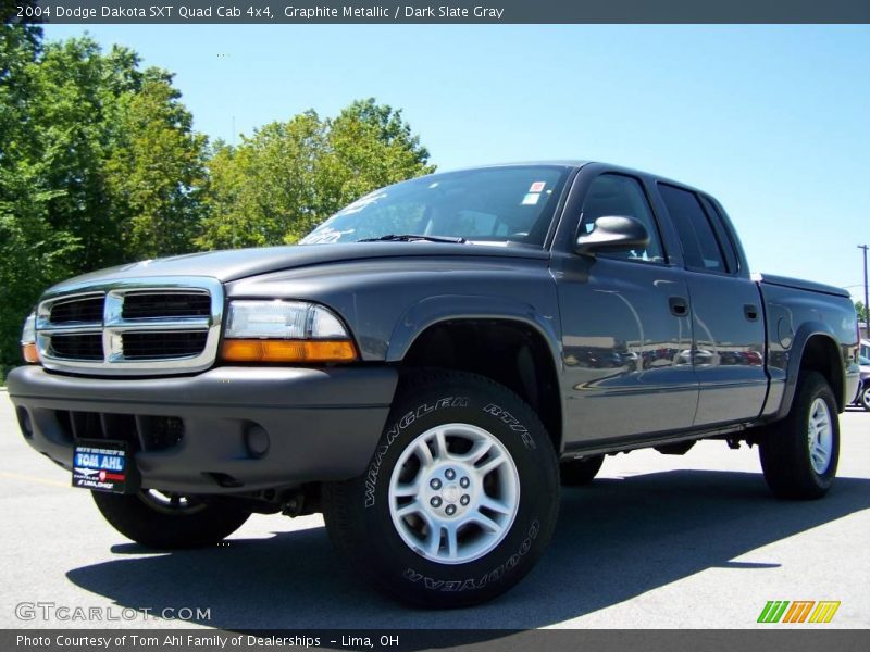 Graphite Metallic / Dark Slate Gray 2004 Dodge Dakota SXT Quad Cab 4x4