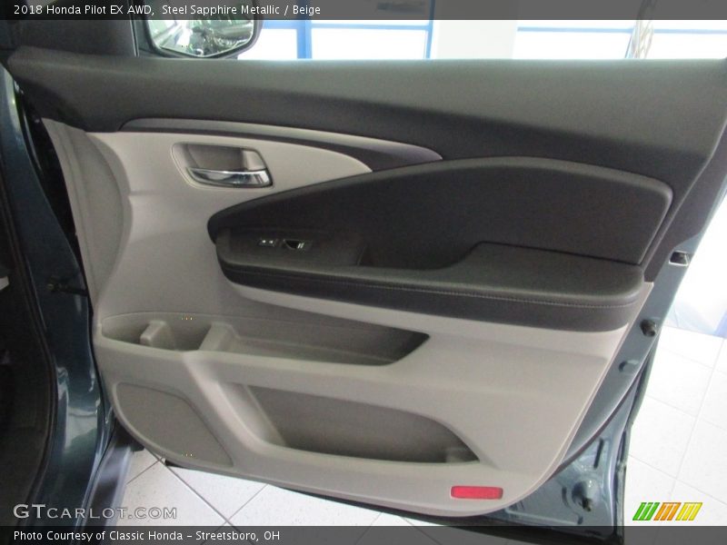Steel Sapphire Metallic / Beige 2018 Honda Pilot EX AWD