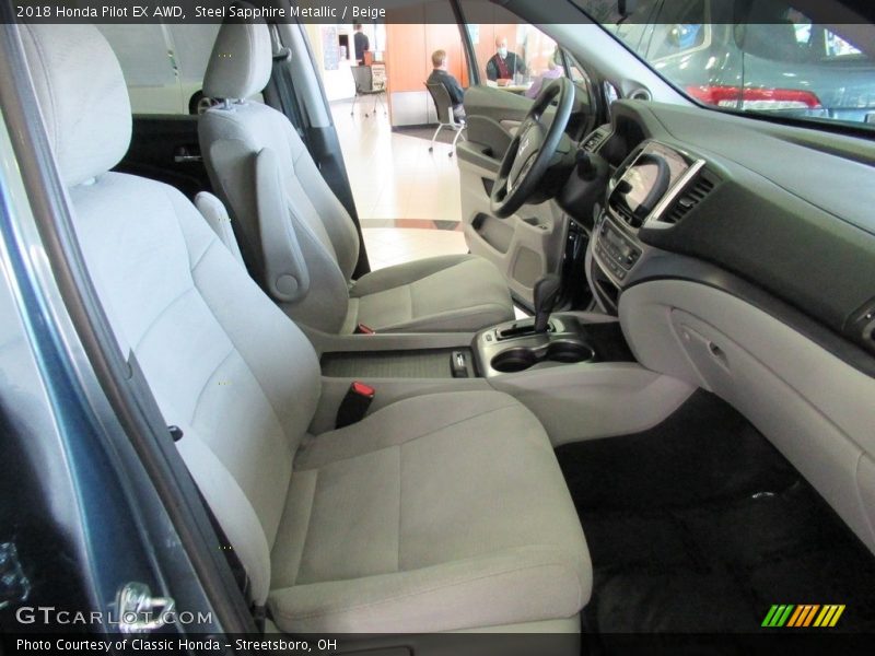 Steel Sapphire Metallic / Beige 2018 Honda Pilot EX AWD