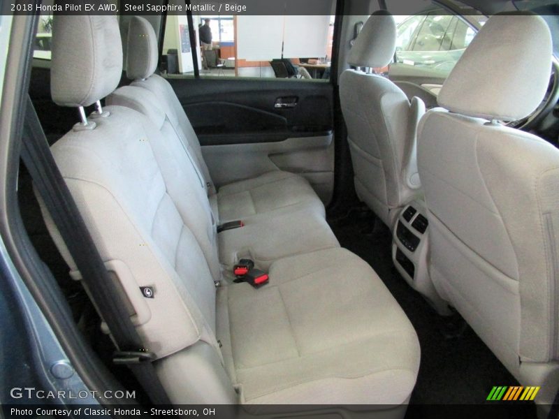 Steel Sapphire Metallic / Beige 2018 Honda Pilot EX AWD