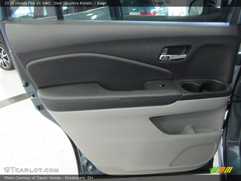 Steel Sapphire Metallic / Beige 2018 Honda Pilot EX AWD