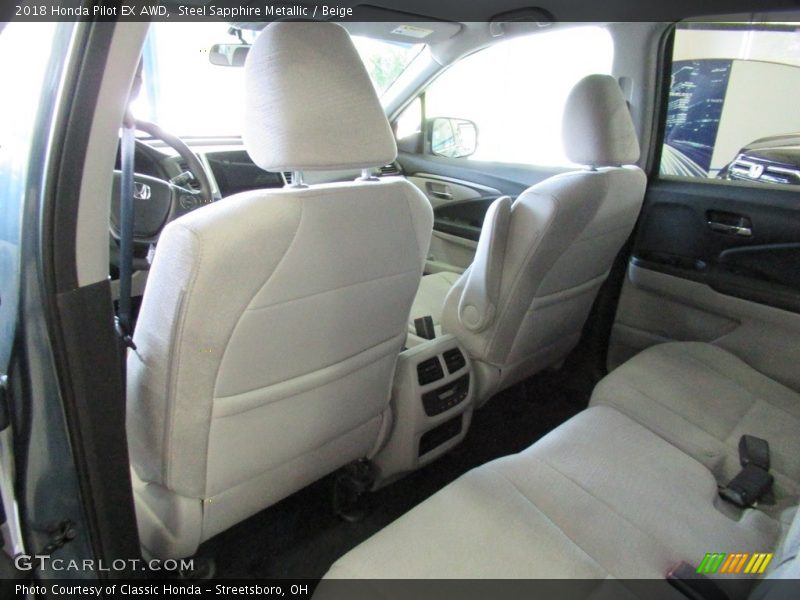 Steel Sapphire Metallic / Beige 2018 Honda Pilot EX AWD