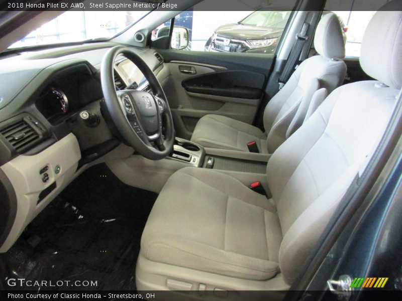 Steel Sapphire Metallic / Beige 2018 Honda Pilot EX AWD