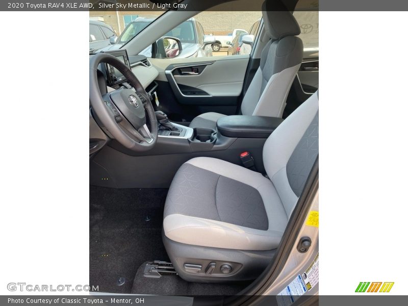 Silver Sky Metallic / Light Gray 2020 Toyota RAV4 XLE AWD