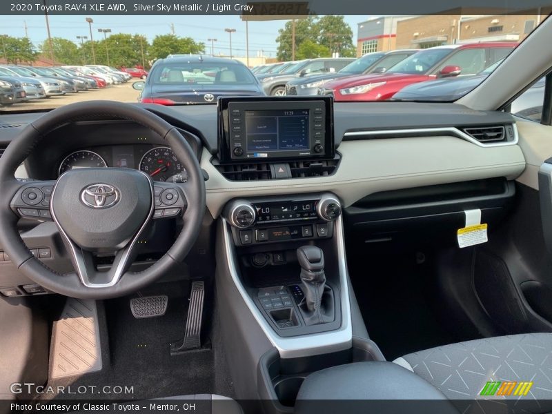 Silver Sky Metallic / Light Gray 2020 Toyota RAV4 XLE AWD