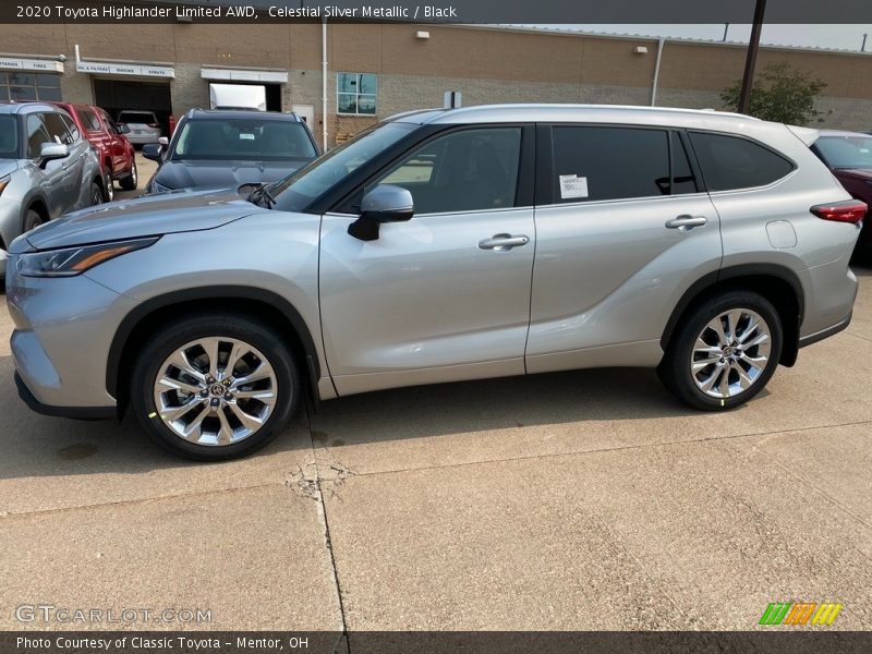 Celestial Silver Metallic / Black 2020 Toyota Highlander Limited AWD
