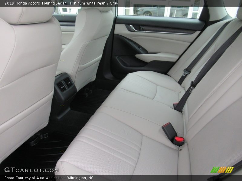 Platinum White Pearl / Gray 2019 Honda Accord Touring Sedan