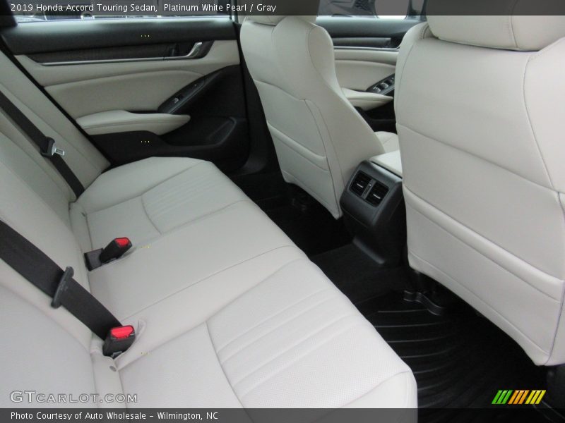 Platinum White Pearl / Gray 2019 Honda Accord Touring Sedan