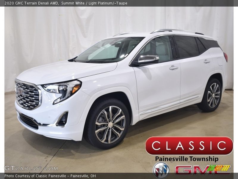 Summit White / Light Platinum/­Taupe 2020 GMC Terrain Denali AWD