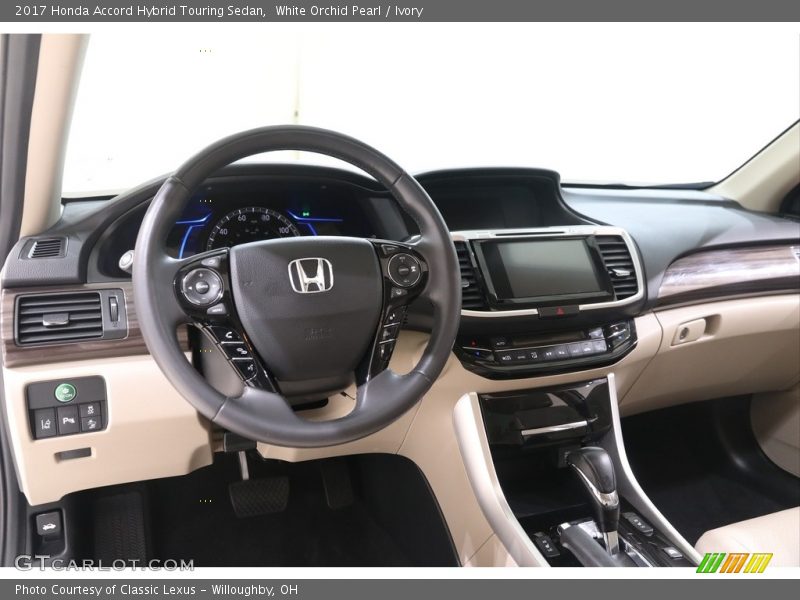 White Orchid Pearl / Ivory 2017 Honda Accord Hybrid Touring Sedan