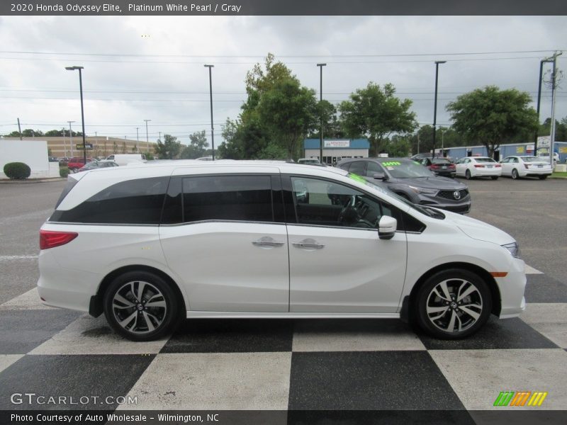 Platinum White Pearl / Gray 2020 Honda Odyssey Elite
