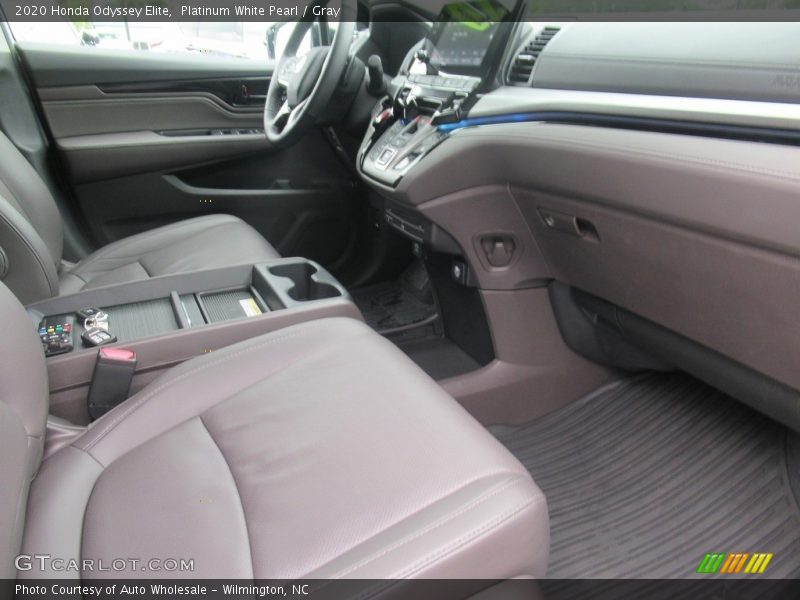 Platinum White Pearl / Gray 2020 Honda Odyssey Elite