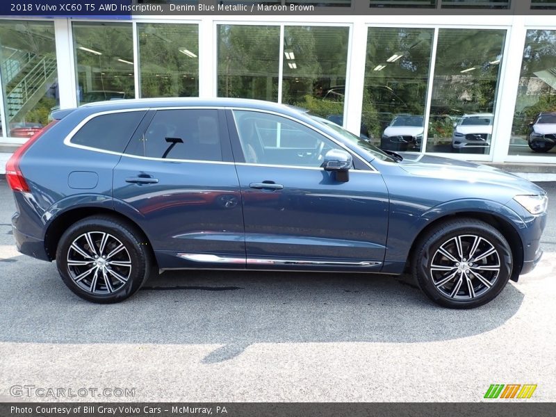 Denim Blue Metallic / Maroon Brown 2018 Volvo XC60 T5 AWD Inscription