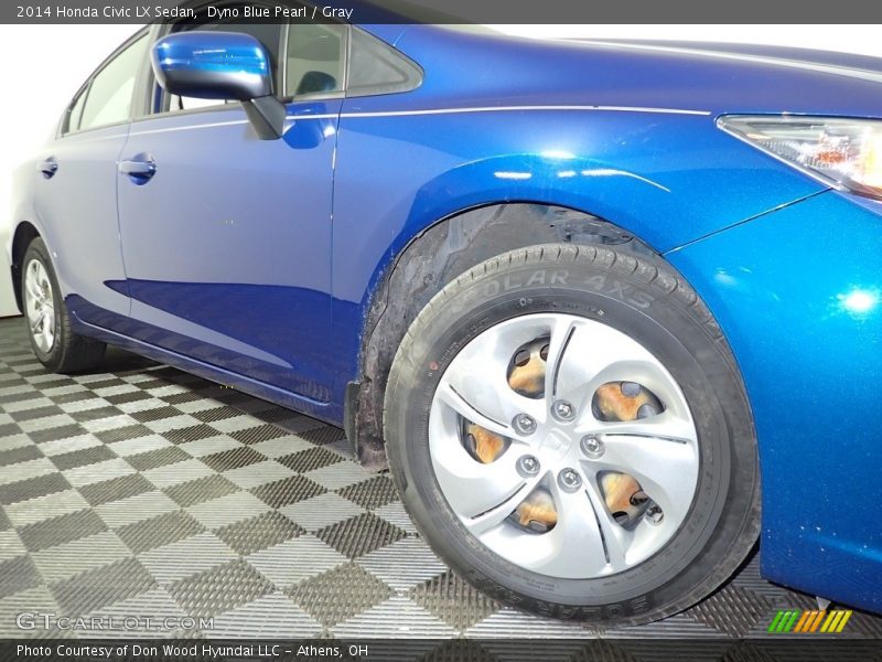 Dyno Blue Pearl / Gray 2014 Honda Civic LX Sedan
