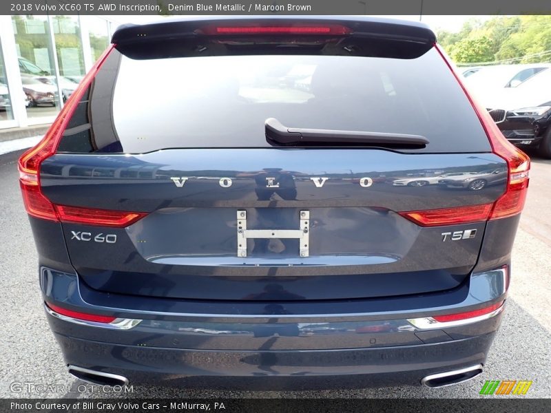 Denim Blue Metallic / Maroon Brown 2018 Volvo XC60 T5 AWD Inscription