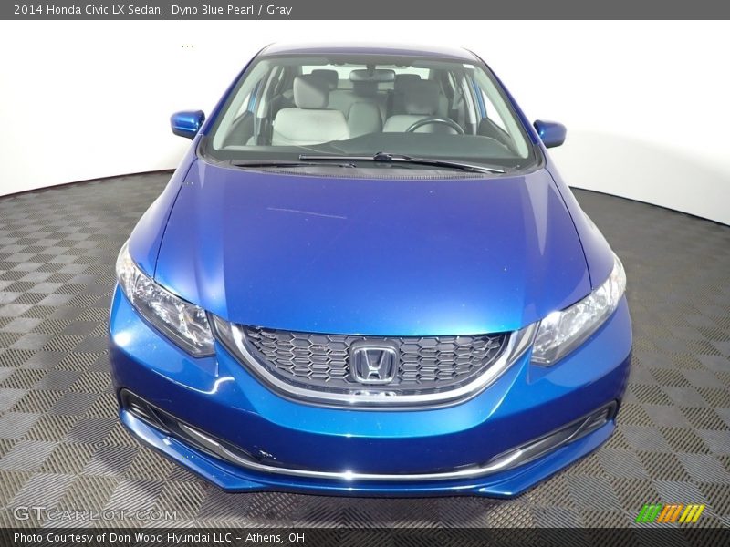 Dyno Blue Pearl / Gray 2014 Honda Civic LX Sedan