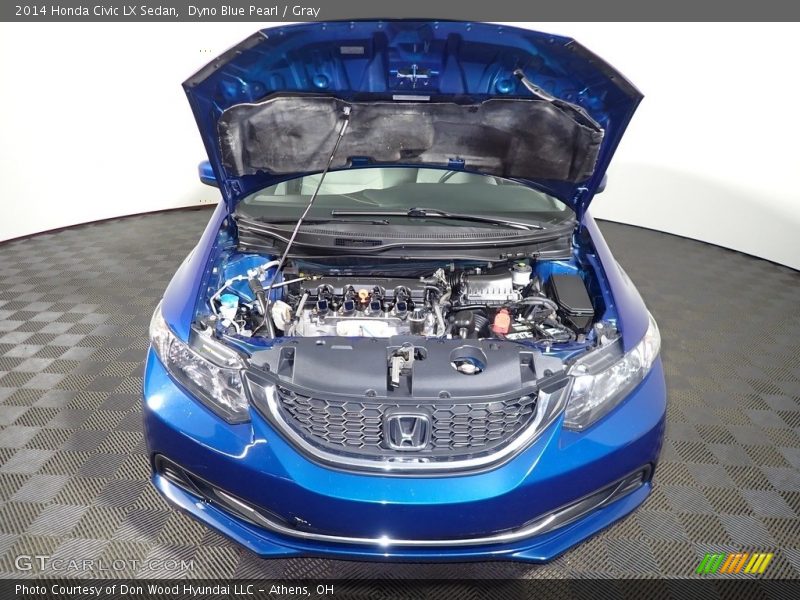 Dyno Blue Pearl / Gray 2014 Honda Civic LX Sedan