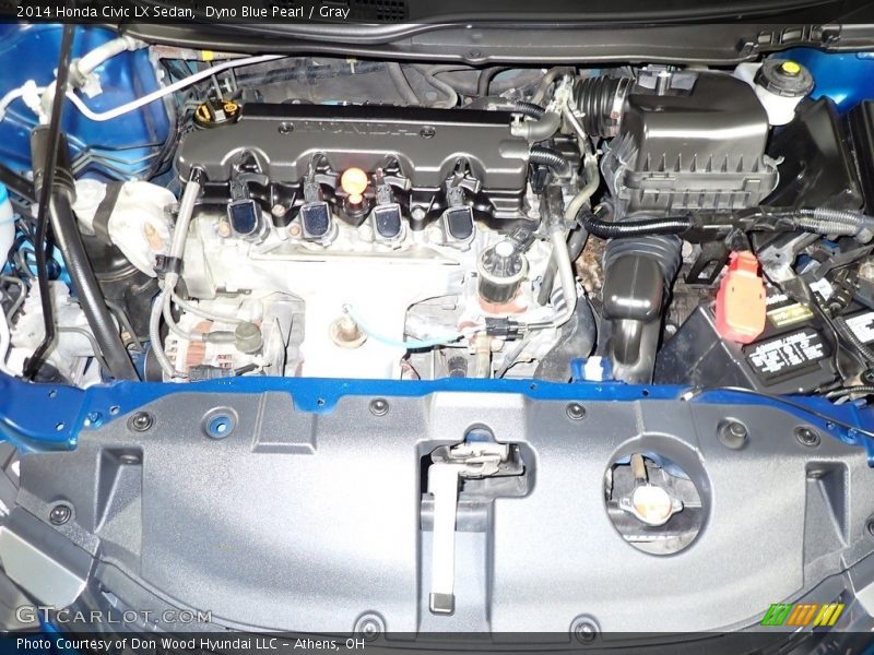 Dyno Blue Pearl / Gray 2014 Honda Civic LX Sedan