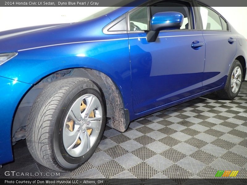 Dyno Blue Pearl / Gray 2014 Honda Civic LX Sedan