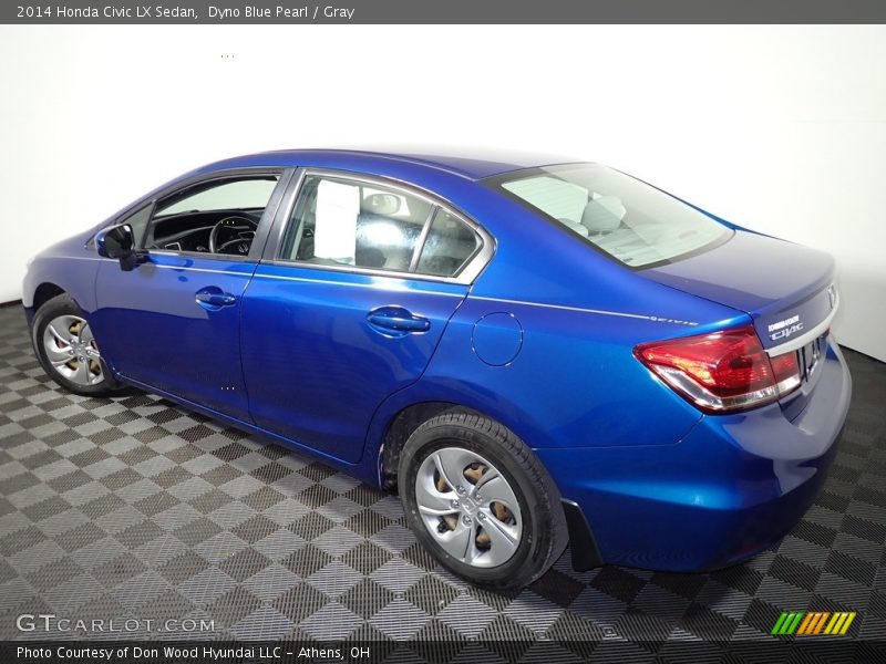 Dyno Blue Pearl / Gray 2014 Honda Civic LX Sedan