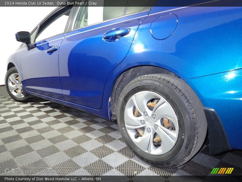 Dyno Blue Pearl / Gray 2014 Honda Civic LX Sedan