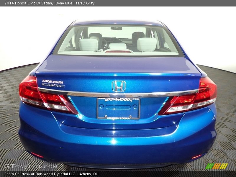 Dyno Blue Pearl / Gray 2014 Honda Civic LX Sedan