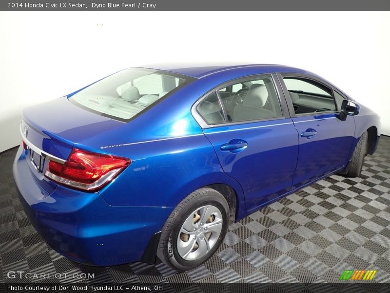 Dyno Blue Pearl / Gray 2014 Honda Civic LX Sedan