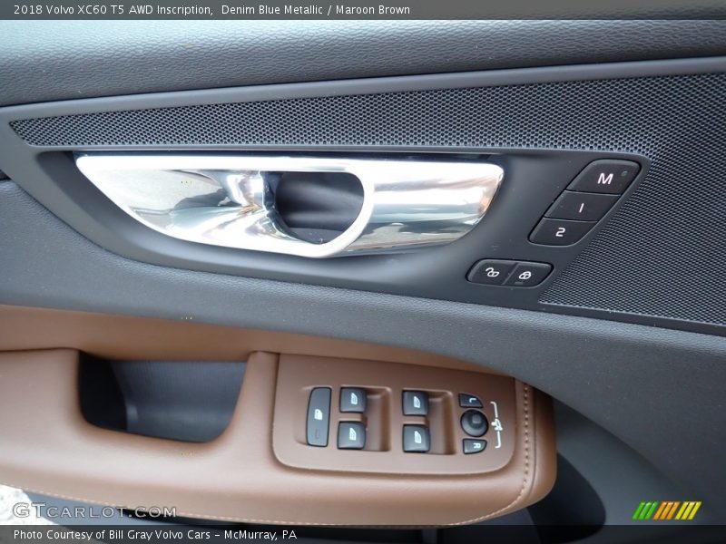 Denim Blue Metallic / Maroon Brown 2018 Volvo XC60 T5 AWD Inscription
