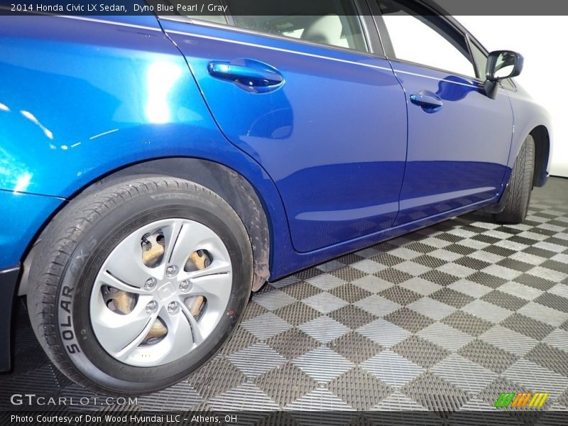 Dyno Blue Pearl / Gray 2014 Honda Civic LX Sedan