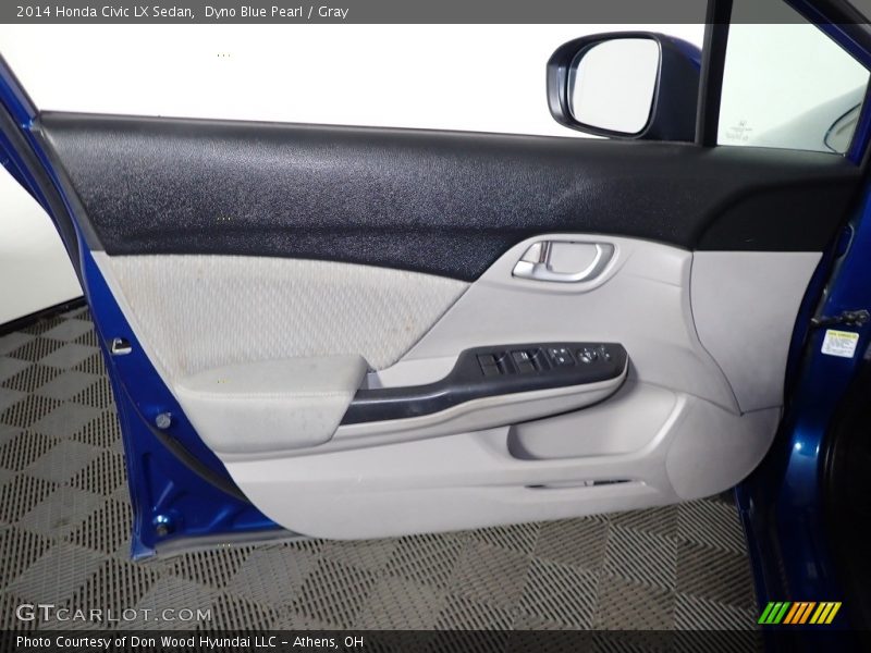 Dyno Blue Pearl / Gray 2014 Honda Civic LX Sedan