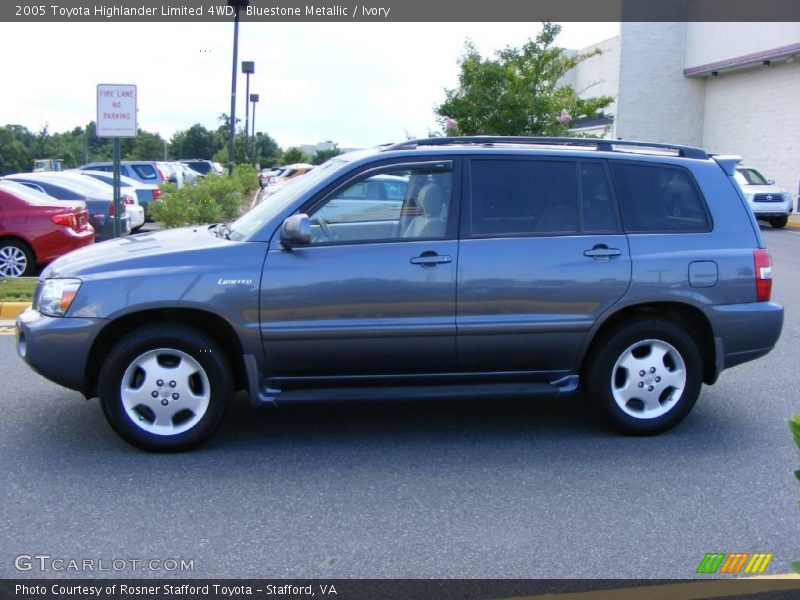 Bluestone Metallic / Ivory 2005 Toyota Highlander Limited 4WD