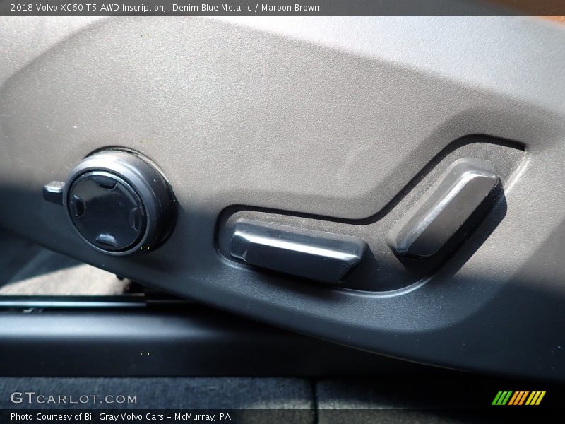 Denim Blue Metallic / Maroon Brown 2018 Volvo XC60 T5 AWD Inscription