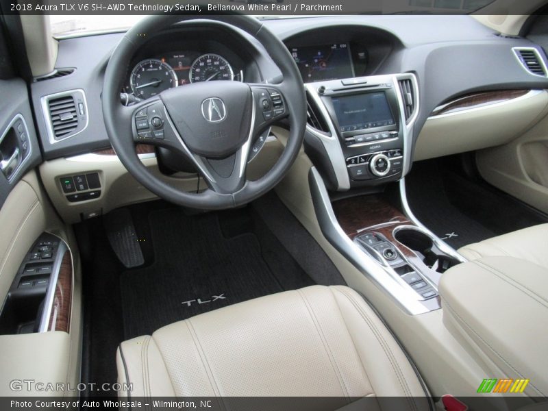 Bellanova White Pearl / Parchment 2018 Acura TLX V6 SH-AWD Technology Sedan