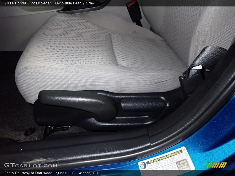 Dyno Blue Pearl / Gray 2014 Honda Civic LX Sedan