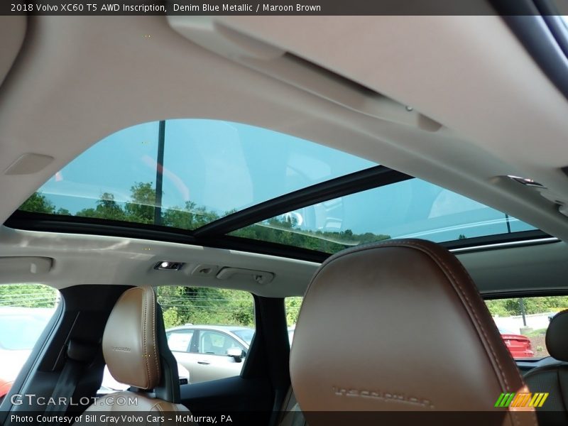 Denim Blue Metallic / Maroon Brown 2018 Volvo XC60 T5 AWD Inscription