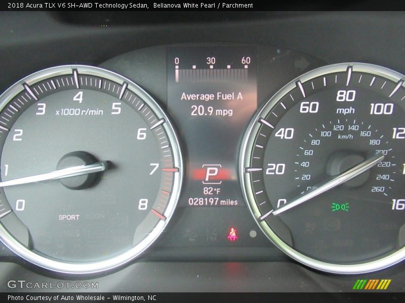 Bellanova White Pearl / Parchment 2018 Acura TLX V6 SH-AWD Technology Sedan
