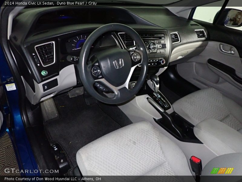 Dyno Blue Pearl / Gray 2014 Honda Civic LX Sedan