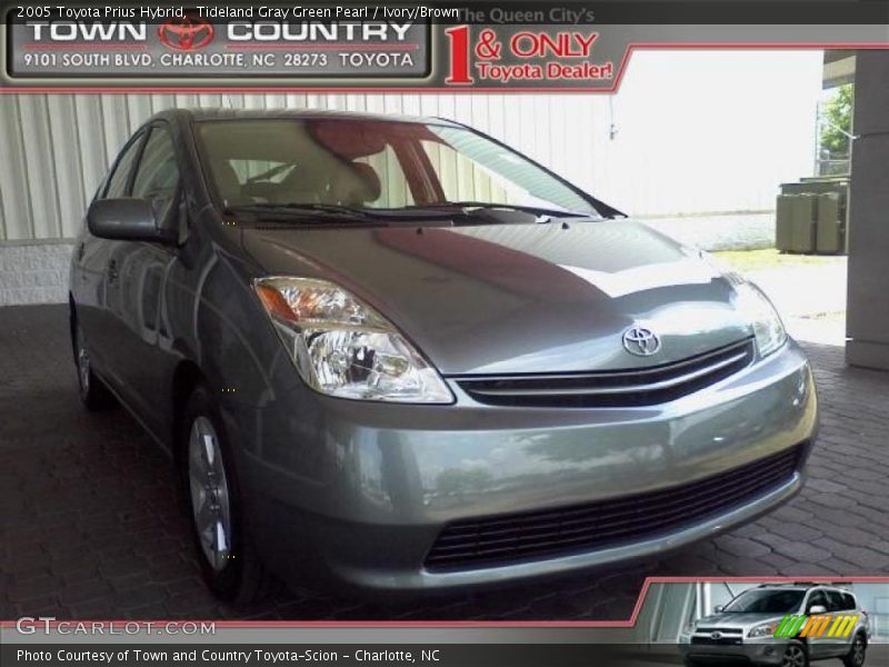 Tideland Gray Green Pearl / Ivory/Brown 2005 Toyota Prius Hybrid