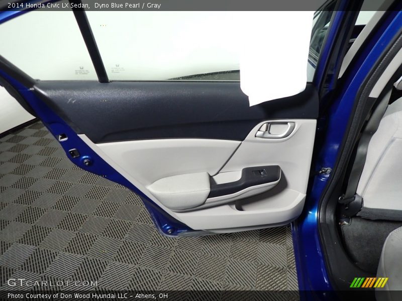 Dyno Blue Pearl / Gray 2014 Honda Civic LX Sedan
