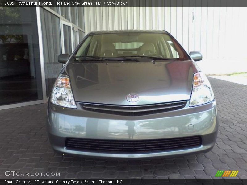 Tideland Gray Green Pearl / Ivory/Brown 2005 Toyota Prius Hybrid
