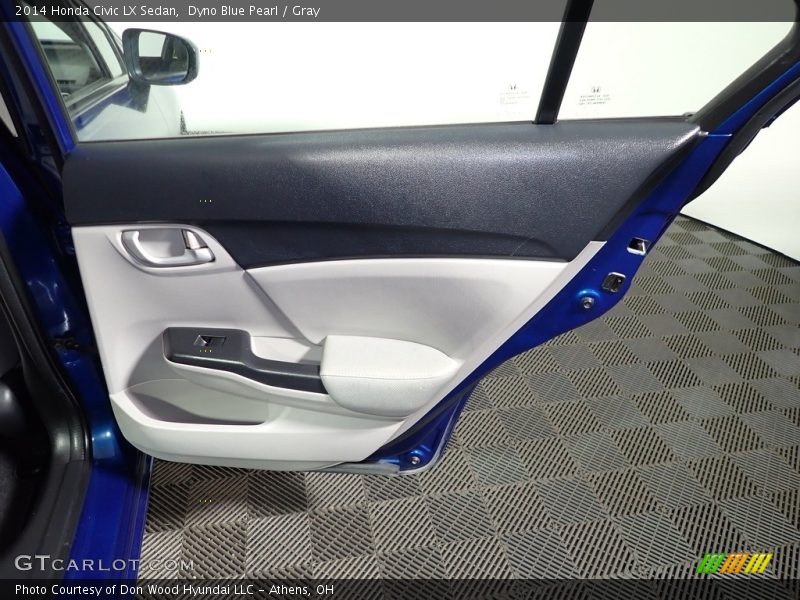 Dyno Blue Pearl / Gray 2014 Honda Civic LX Sedan