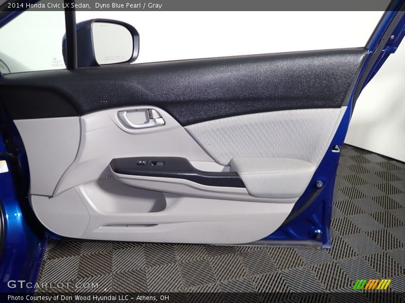 Dyno Blue Pearl / Gray 2014 Honda Civic LX Sedan