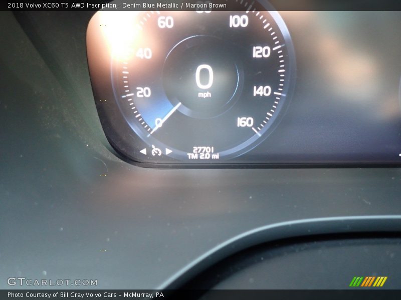 Denim Blue Metallic / Maroon Brown 2018 Volvo XC60 T5 AWD Inscription