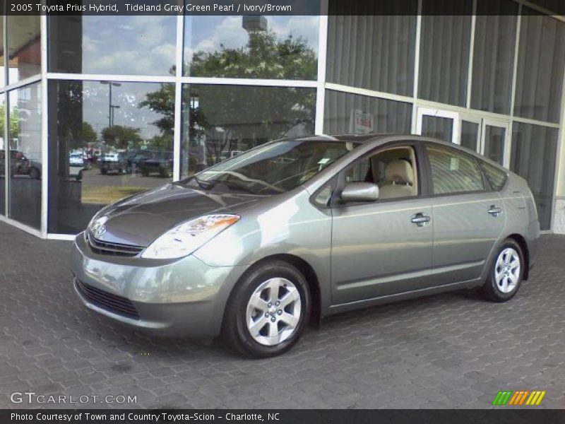 Tideland Gray Green Pearl / Ivory/Brown 2005 Toyota Prius Hybrid