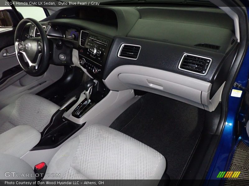 Dyno Blue Pearl / Gray 2014 Honda Civic LX Sedan