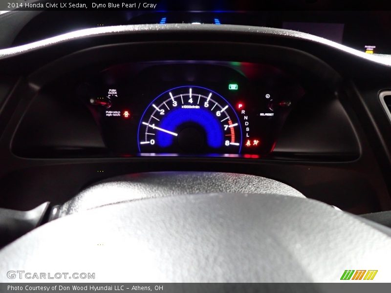 Dyno Blue Pearl / Gray 2014 Honda Civic LX Sedan