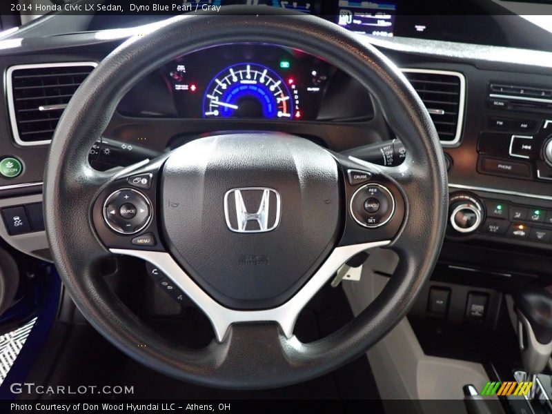 Dyno Blue Pearl / Gray 2014 Honda Civic LX Sedan