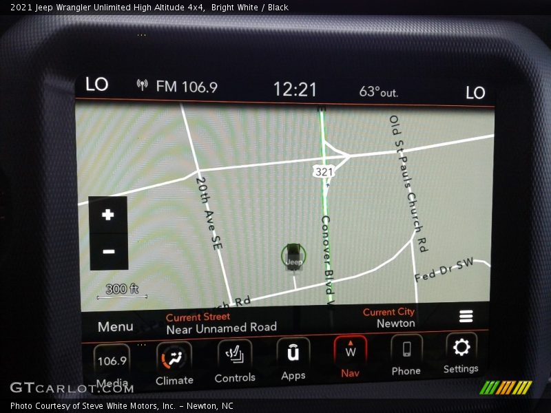 Navigation of 2021 Wrangler Unlimited High Altitude 4x4