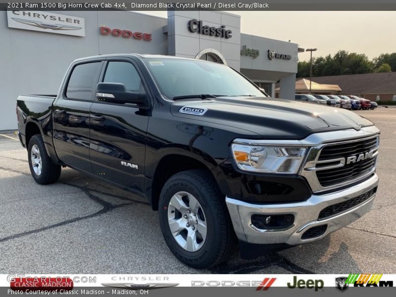 Diamond Black Crystal Pearl / Diesel Gray/Black 2021 Ram 1500 Big Horn Crew Cab 4x4